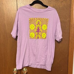 Obey Psychedelic Tee in Lavender and Gold